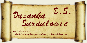 Dušanka Surdulović vizit kartica